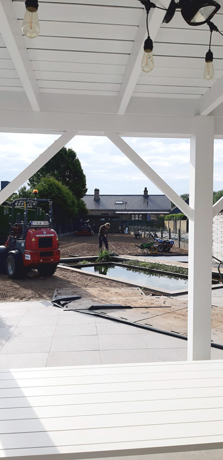 Egaliseren tuin en gazon